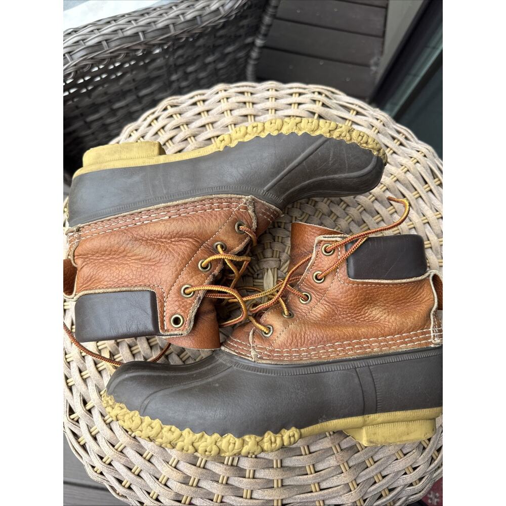 Bean Boots LL Bean Waterproof Duck Boots Womens Size 8 Made in USA Brown DM